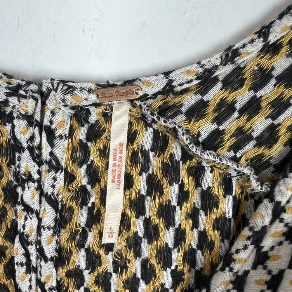 Free People Running On A Dream Top Embroidered Size Large L GUC L2537 - Picture 8 of 16